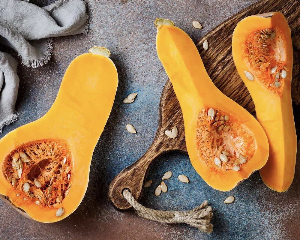 Acorn squash with asiago and sage