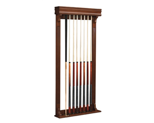 Traditional Wall Rack Mahogany Billiard Rack
