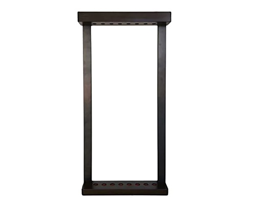 Wall Rack Steel/Wood Brown Billiard Rack