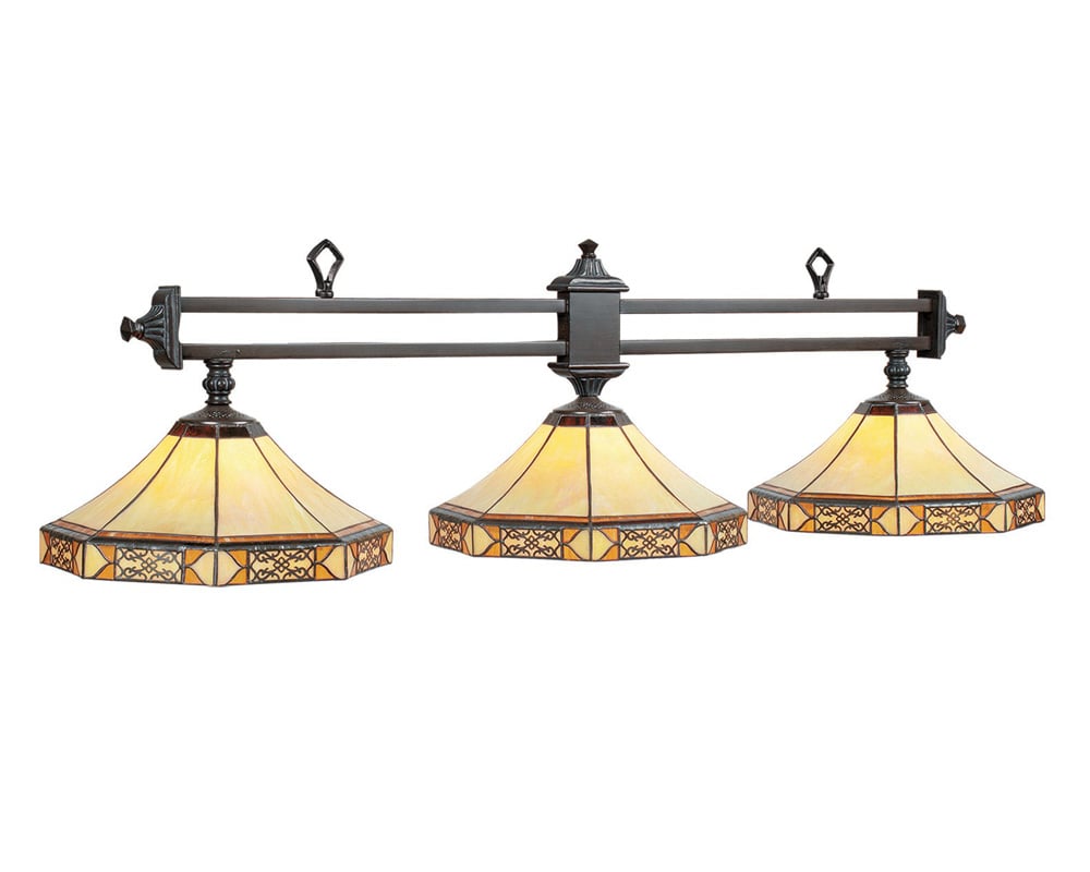 3 Shade Light - Stain Glass