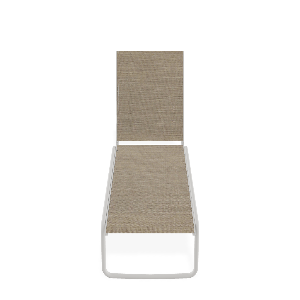 Gardenella Sling Four-Position Lay-flat Stacking Armless Chaise