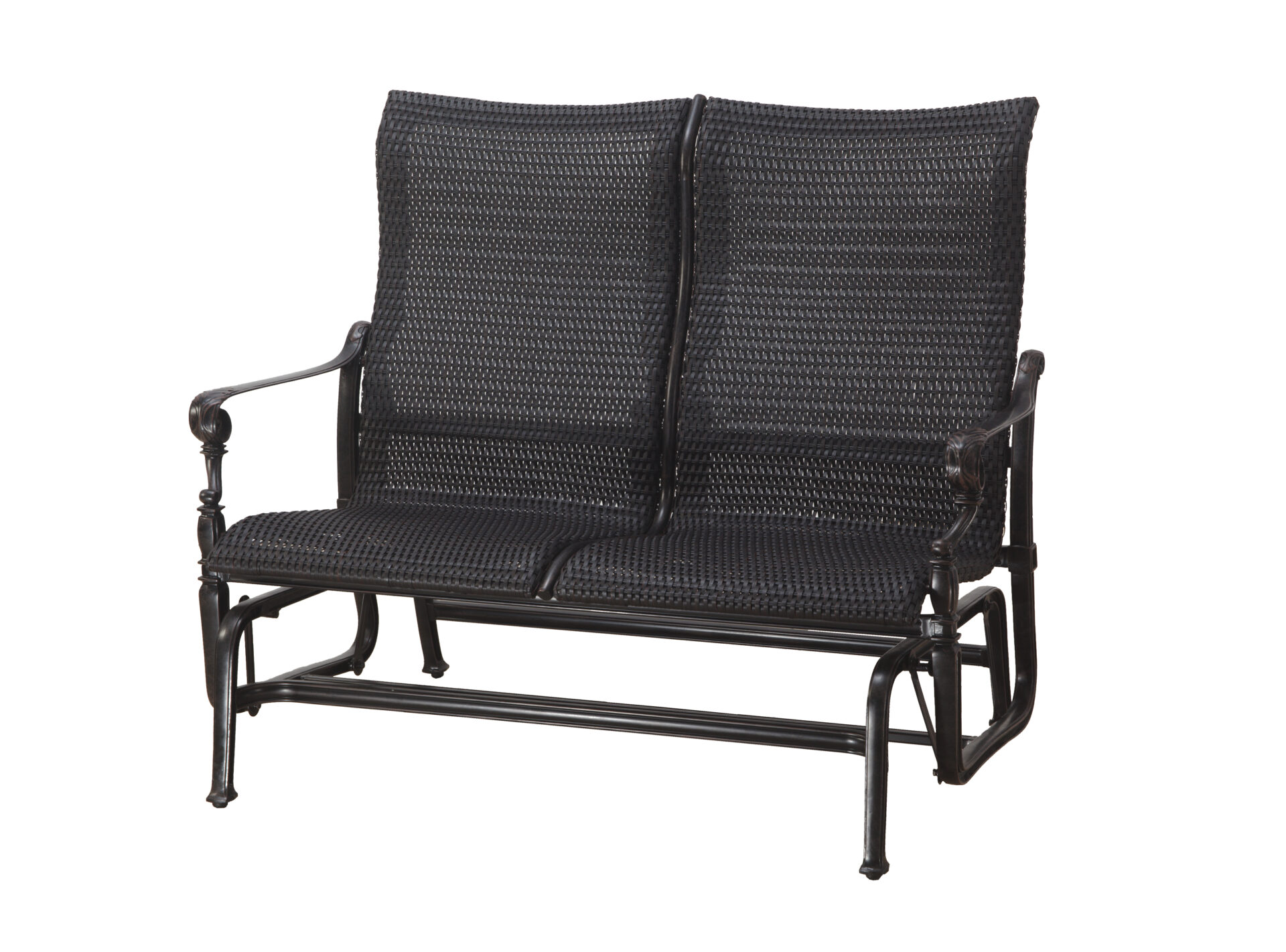 Grand Terrace Woven High Back Loveseat Glider