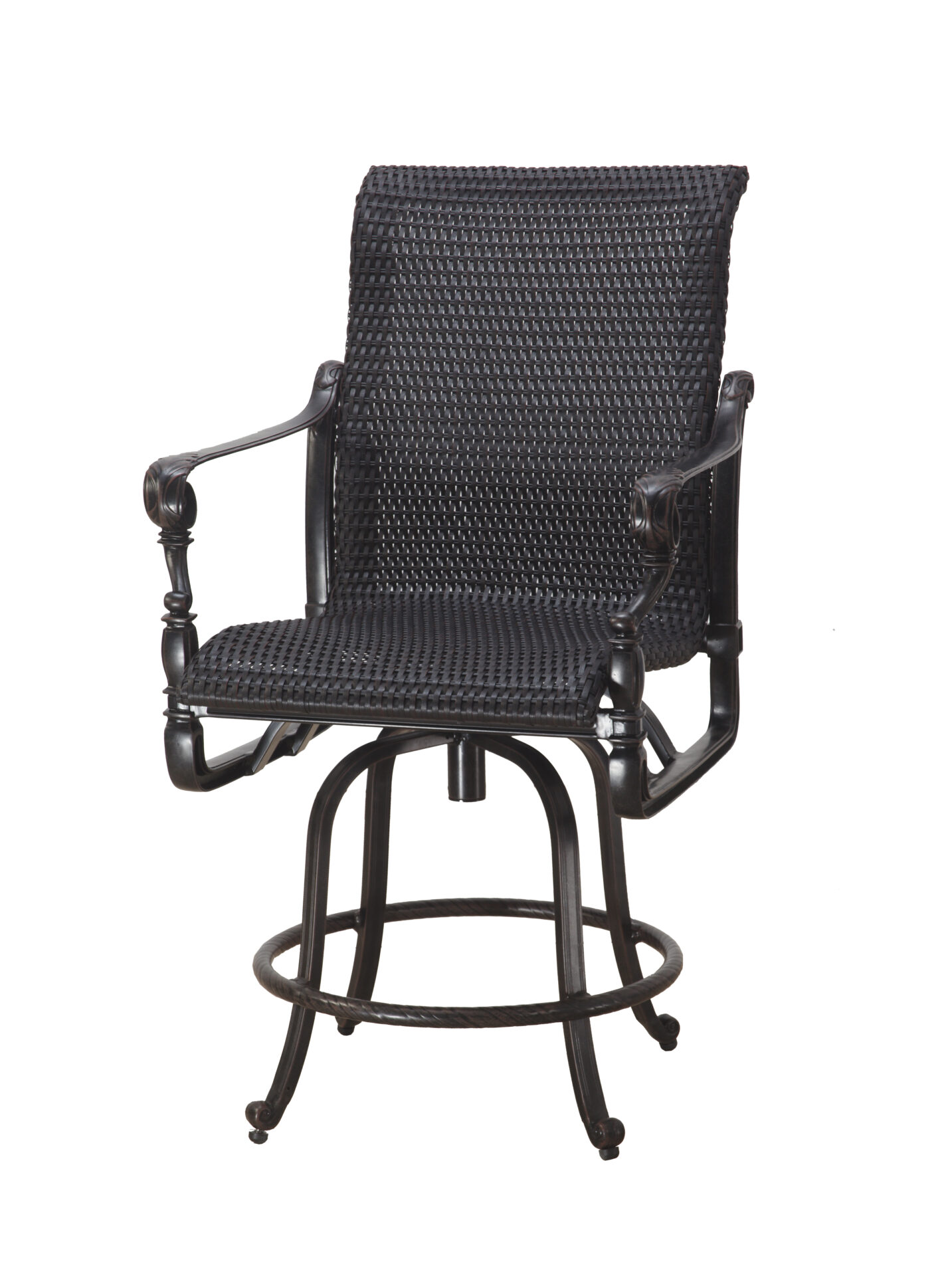 Grand Terrace Woven Swivel Balcony Stool