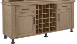 Bryxton Back Bar Distressed Oak - Pool City